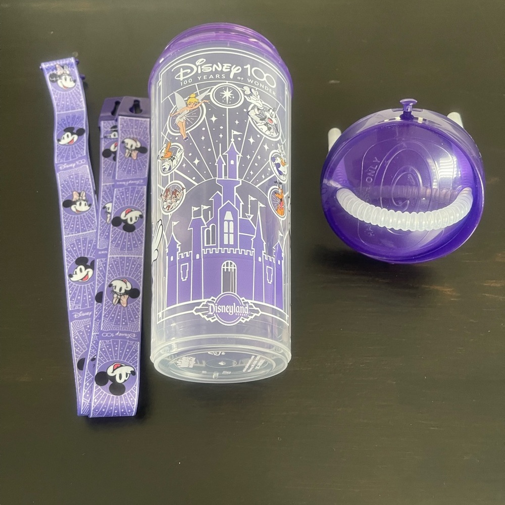 New Disney 100 Years of Wonder 20 oz Tumbler w/Lanyard
